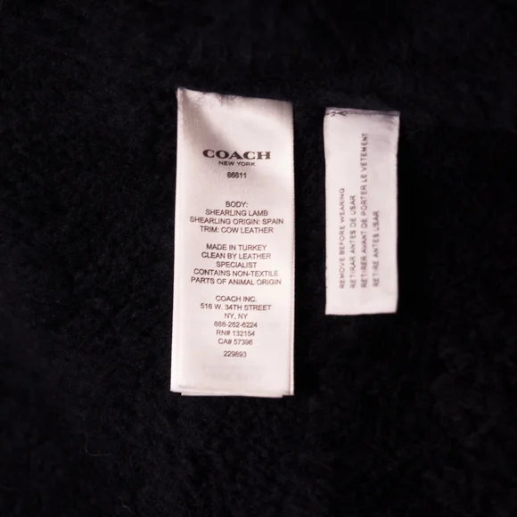 Coach Blue Shearling Leather Jacket - Picture 6 of 6